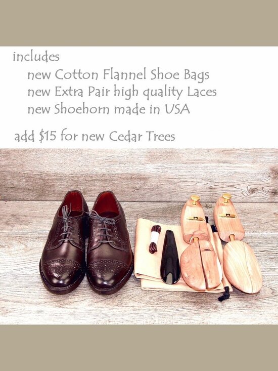 * NIB * $375 Allen Edmonds 6TH AVENUE Derby 7 D DarkChestnut * add $15 new Trees main image 11